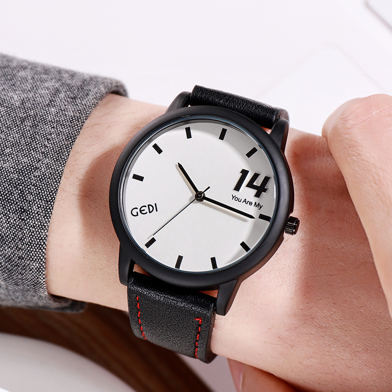 Đồng hồ unisex dành cho nam nữ dây da GEDI-113 trẻ trung - Hàng chính hãng