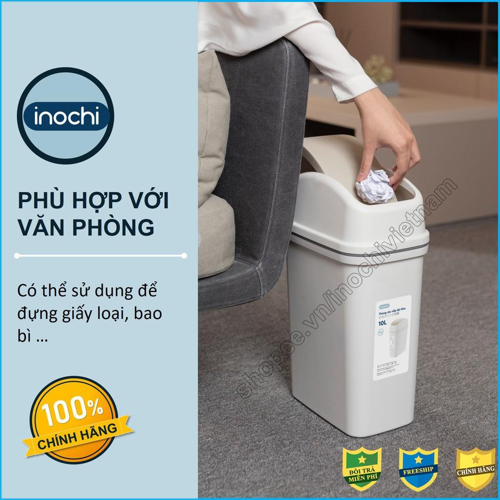 Thùng Rác Nắp Lật - Nhựa Thông Minh 10 Lít Rất Đẹp Làm Sọt Rác Văn Phòng, Khách Sạn Gia Đình THRNL10