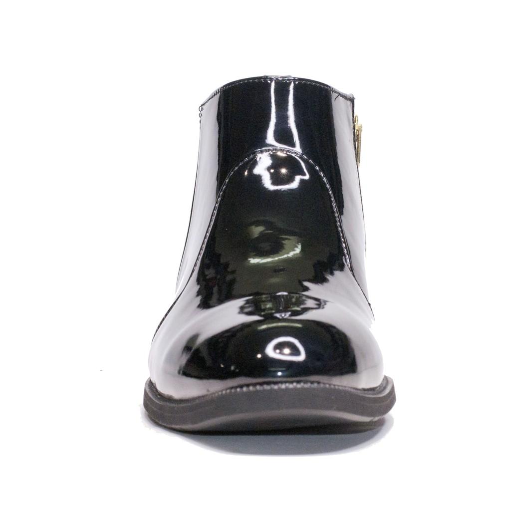 Giày Chelsea Boot Nam Cổ Khóa Da Bóng Màu Đen Đế Có Khâu Chắc Chắn - CB521-bongkhoa-Kèm Vòng Tay Phong Thủy
