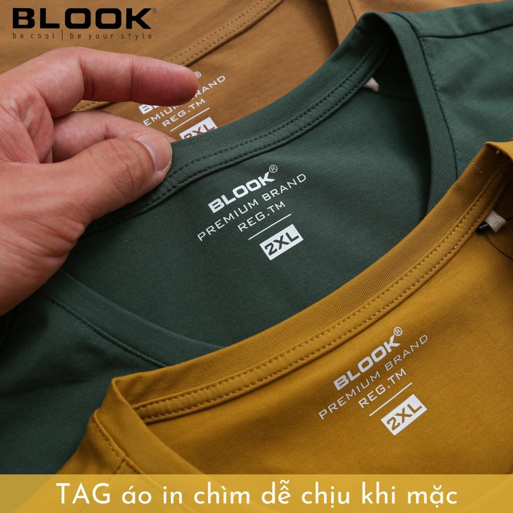 Áo thun nam cổ tròn in Blook vải Cotton co giãn,dày dặn, form regular fit mã 35531