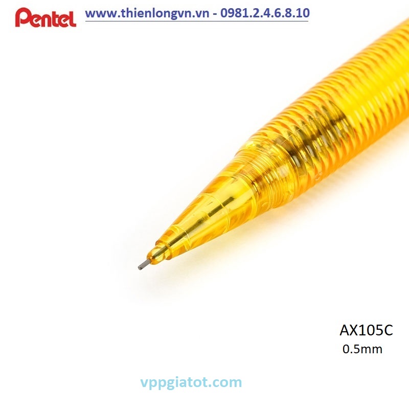 Bút chì kim 0.5mm Pentel Fiesta AX105C màu vàng