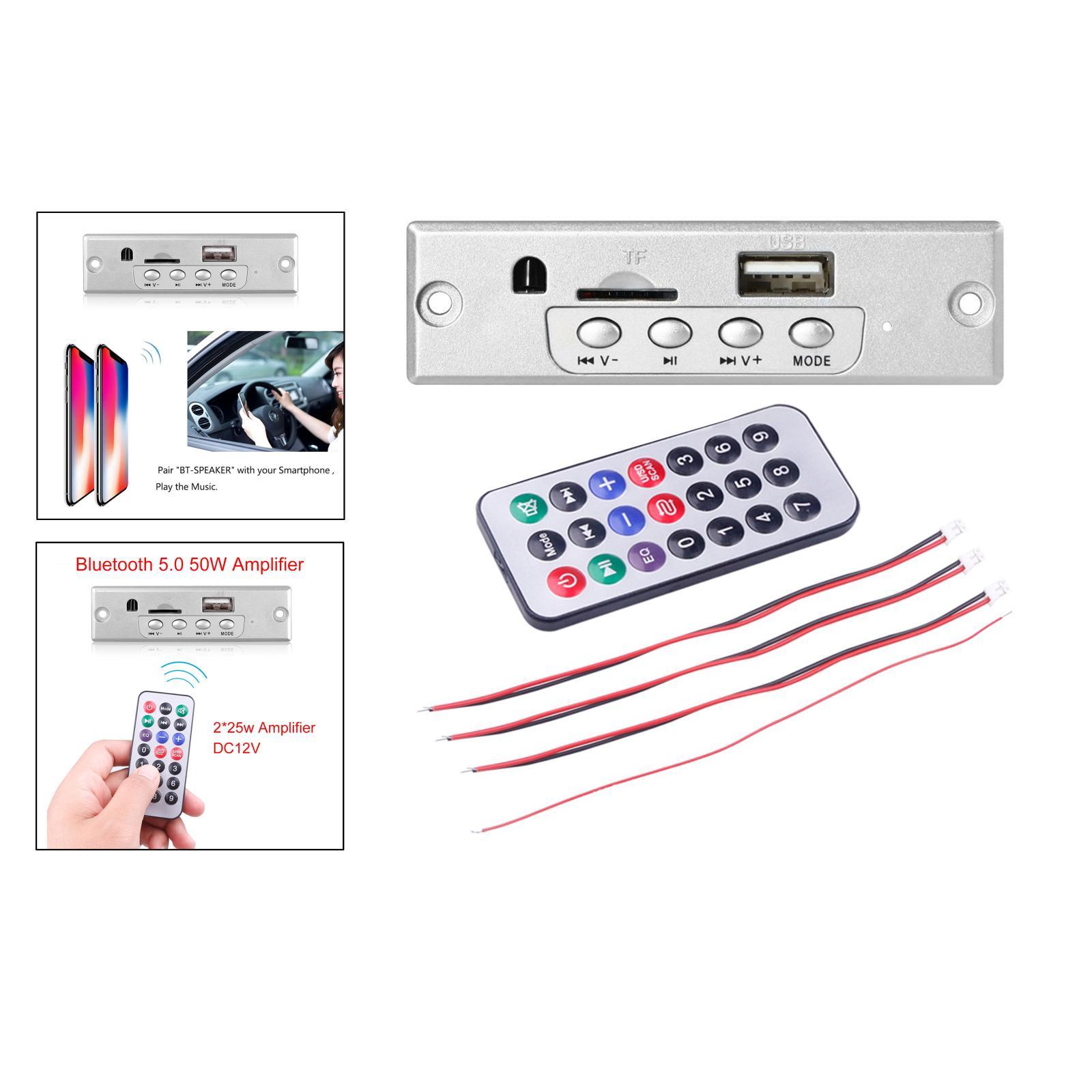 12V Blue Tooth Car Radio MP3 Player Decoder Board Support TF Card USB AUX
