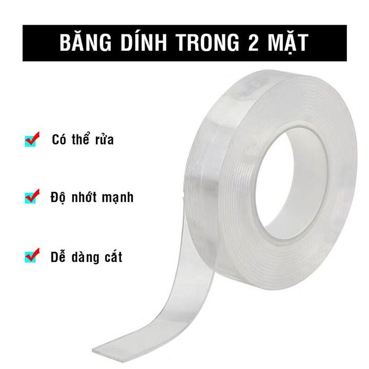 Băng dính 2 mặt đa năng trong suốt