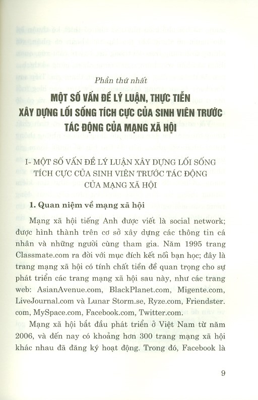 Xây Dựng Lối Sống Tích Cực Của Sinh Viên Trước Tác Động Của Cách Mạng Xã Hội Hiện Nay