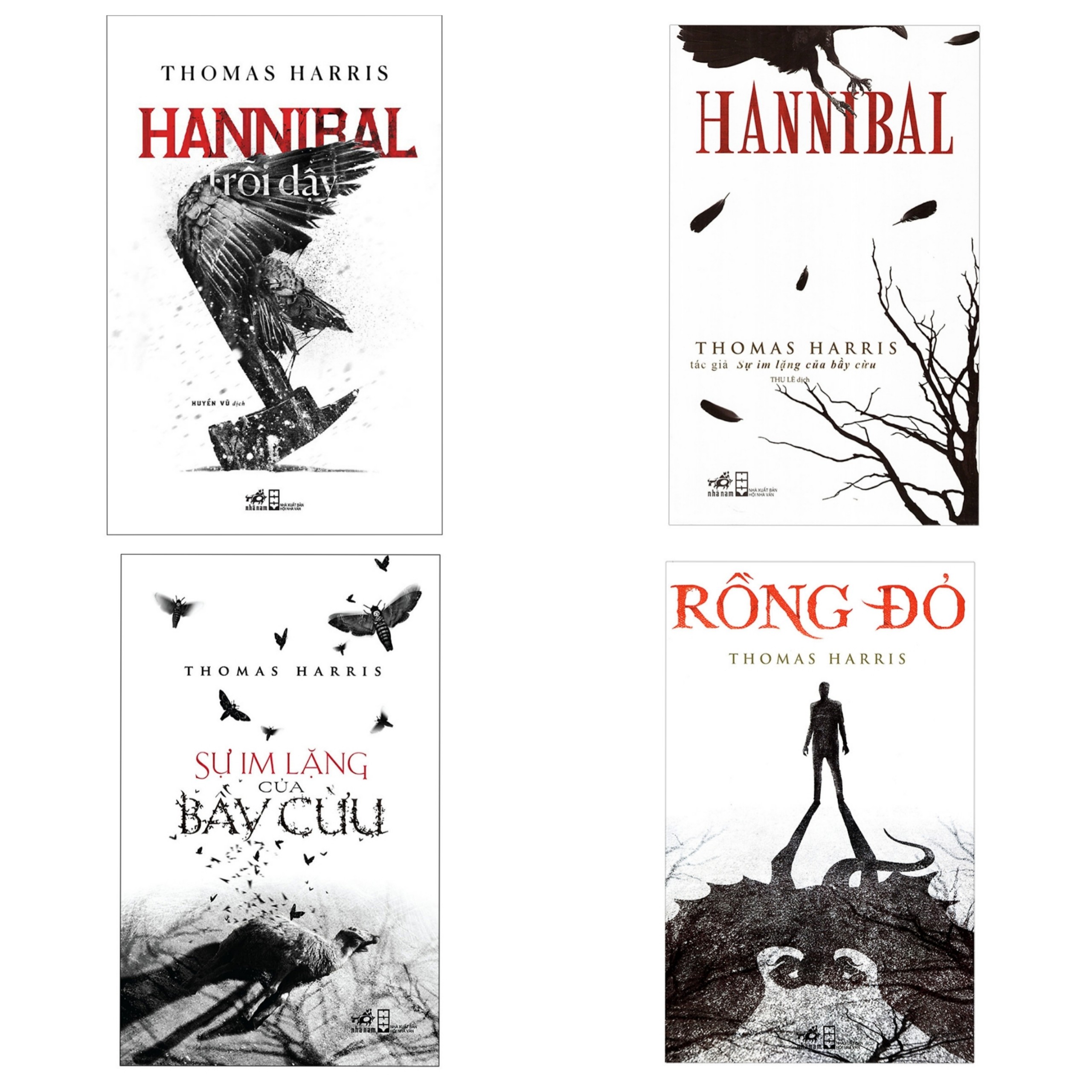 Combo 4 Cuốn Tiểu Thuyết Nổi Tiếng Thế Giới: Hannibal + Sự Im Lặng Của Bầy Cừu + Hannibal Trỗi Dậy + Rồng Đỏ