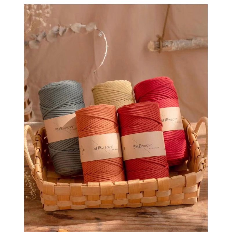 Cuộn 100m -Dây dệt Sheweave 100% cotton size 3mm thắt MACRAME, đan, móc handmade