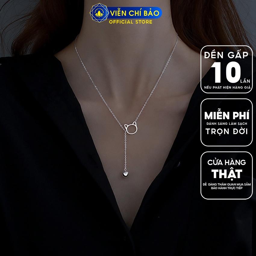 Dây chuyền bạc nữ mèo chuông Miu Miu chất liệu bạc 925 thời trang phụ kiện trang sức nữ Viễn Chí Bảo D400016