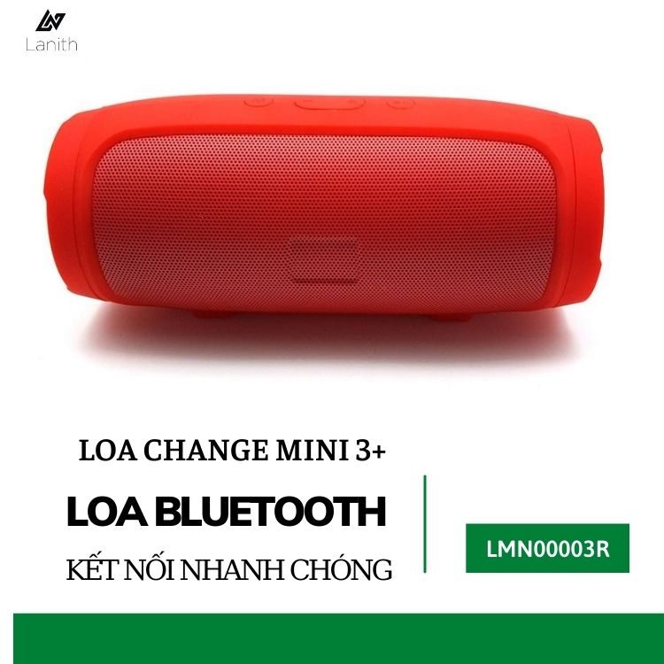 Loa Bluetooth Change Mini 3+ Lanith - Loa Phát Không Dây Mini - Thiết Kế Chắc Chắn, Cứng Cáp - Âm Lượng Lớn, Chất Âm Ấm - Kết Nối Bluetooth Nhanh Chóng, Ổn Định - Tặng Kèm Cáp Sạc 3 Đầu - Hàng Nhập Khẩu - LMN00003-Cap00001