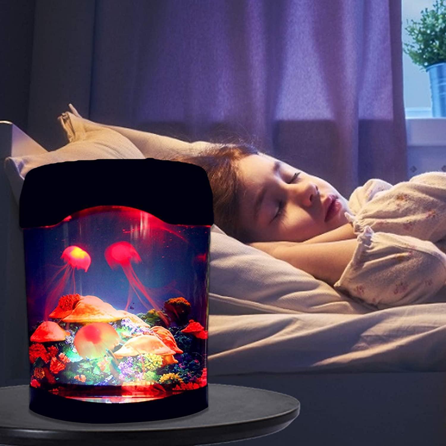 Đèn sứa LED, Thủy cung ánh sáng USB mini, đèn chiếu sáng ban đêm, quà tặng sáng tạo cho trẻ em và người lớn, đèn phòng cho ngày lễ tình nhân Giáng sinh Halloween và quà tặng trang trí