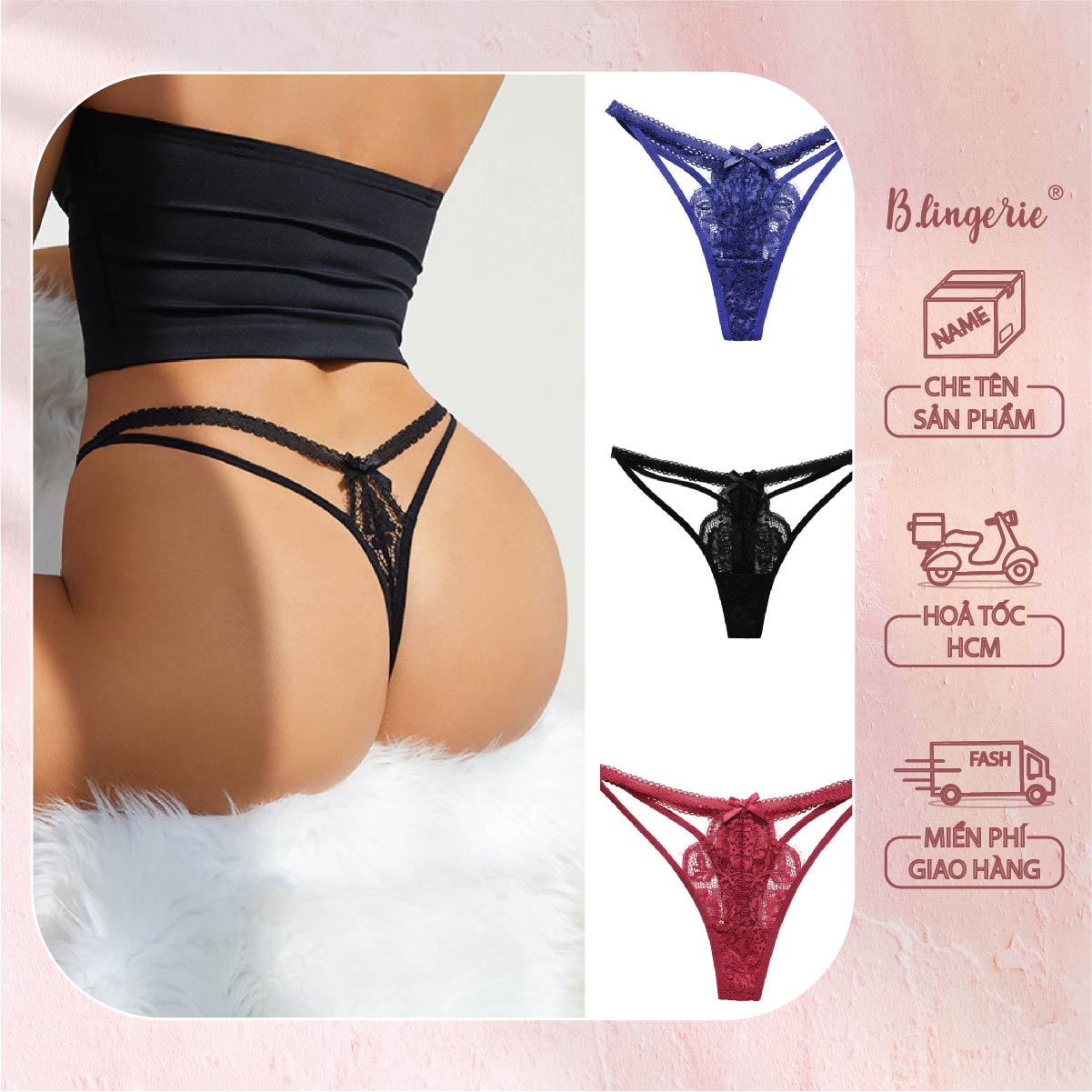 Quần Lót Ren Thiết Kế Gợi Cảm - B.Lingerie