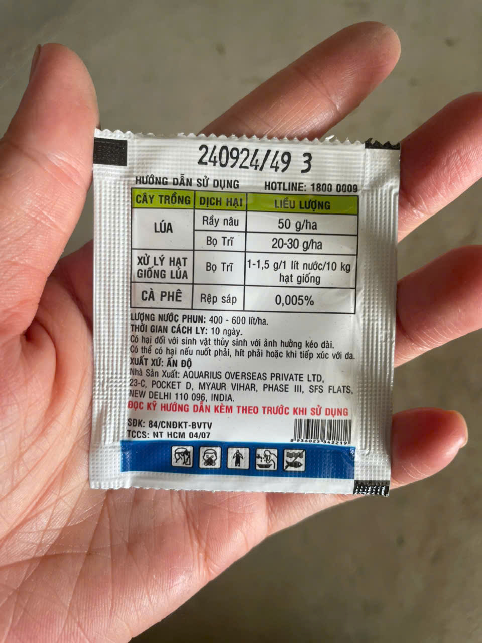 Thuốc trừ sâu TATA 25WG (2g) đặc trị rầy nâu, bọ trĩ và rệp sáp