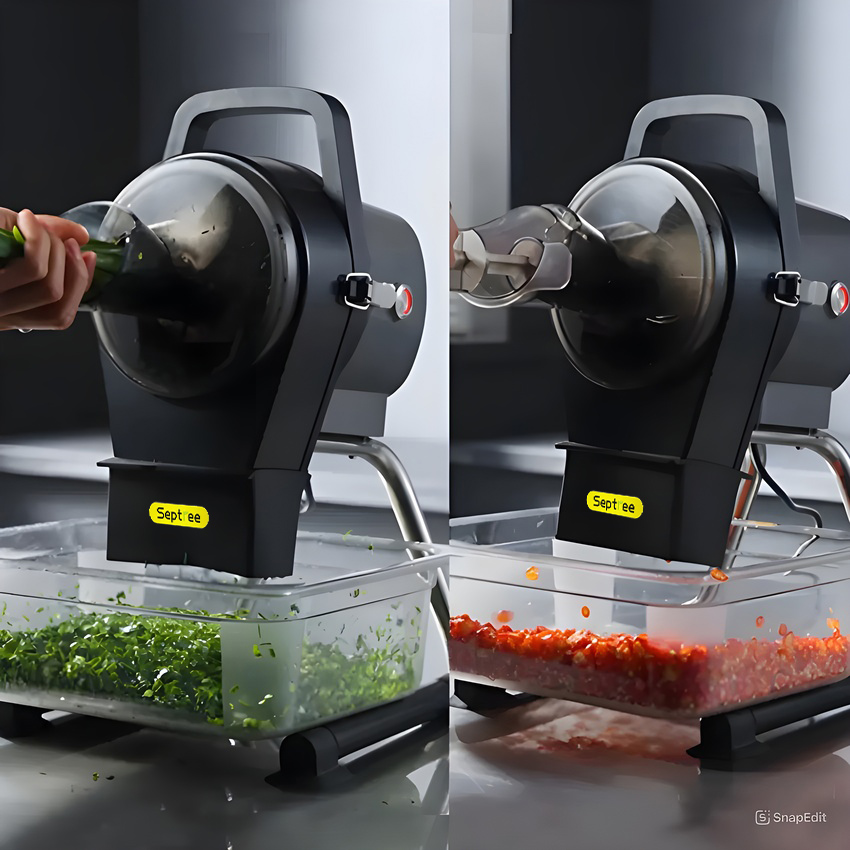 Máy thái lát, thái sợi hành lá, tỏi, ớt và rau củ quả dùng cho quán ăn, nhà hàng thương hiệu Mỹ cao cấp Septree GJ806 công suất 850W - Hàng nhập khẩu