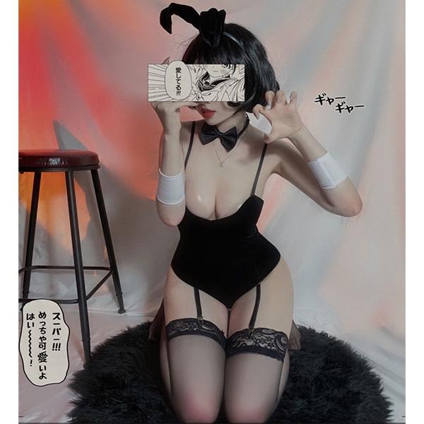 Cosplay thỏ bunny đáng yêu sexy đồ ngủ 1 mảnh nhung liền thân hóa trang nàng thỏ gợi cảm BIKI HOUSE N737 - HCM - Hỏa Tốc