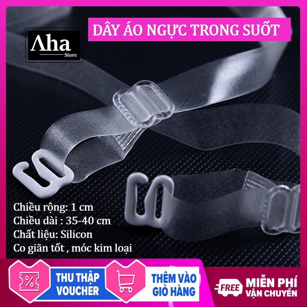 Một cặp dây vải trong suốt sợi bún, sợi phở mặc đầm hở vai