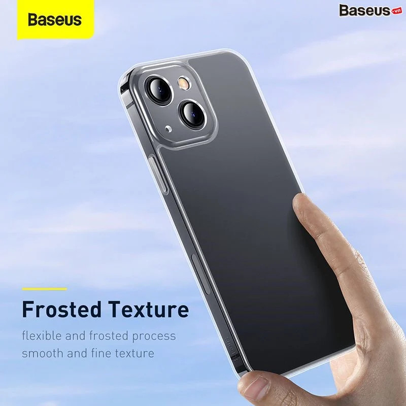 Ốp lưng cường lực nhám viền dẻo chống sốc Baseus Frosted Glass Protective Case dùng cho iPhone 13 - hàng chính hãng