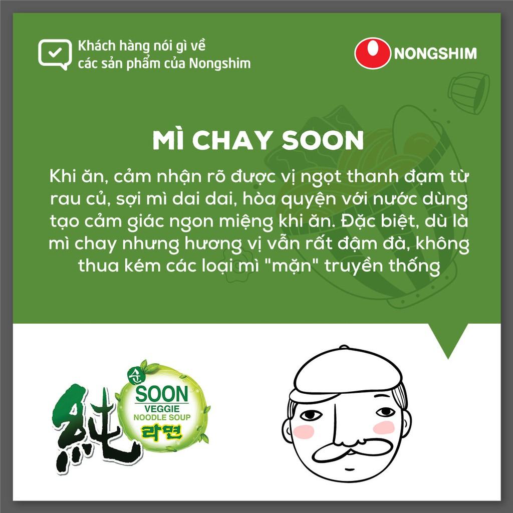 Mì Chay Nongshim Soon Veggie Ramyun 112g - Hàn Quốc