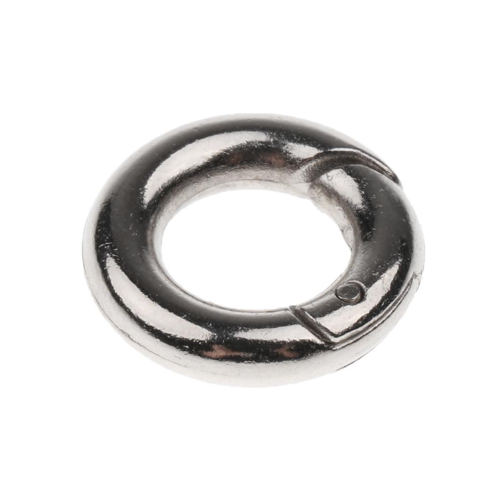 5 Miếng Vòng đẩy Cổng Chụp Móc Lò Xo Móc Chìa Khóa Lò Xo Carabiner