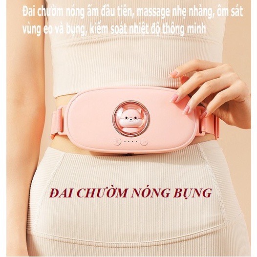 Đai Đeo Massage Giảm Đau, Sưởi Ấm Bụng Phụ Nữ Kỳ Kinh Nguyệt Cao Cấp