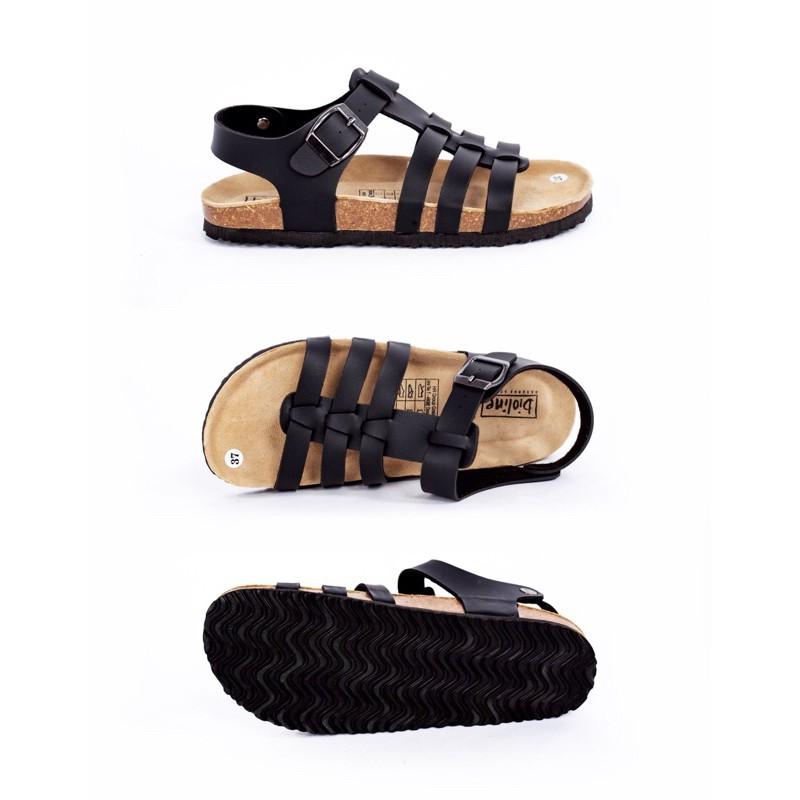 Dép đế trấu birken Bioline xỏ ngón unisex da pu công nghiệp cho nam nữ PU12 - Bioline Official