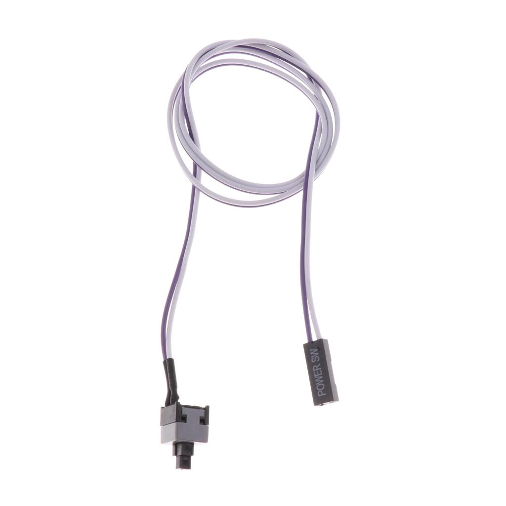 10 Pack 2Pin SW PC Restarting Power Cable on/off Push Switch Button Wire