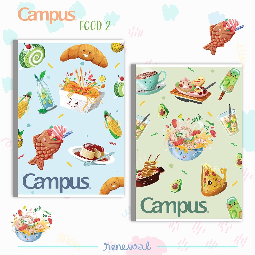 Vở Kẻ Ngang Campus FOOD-2 - 120 Trang (10 cuốn)