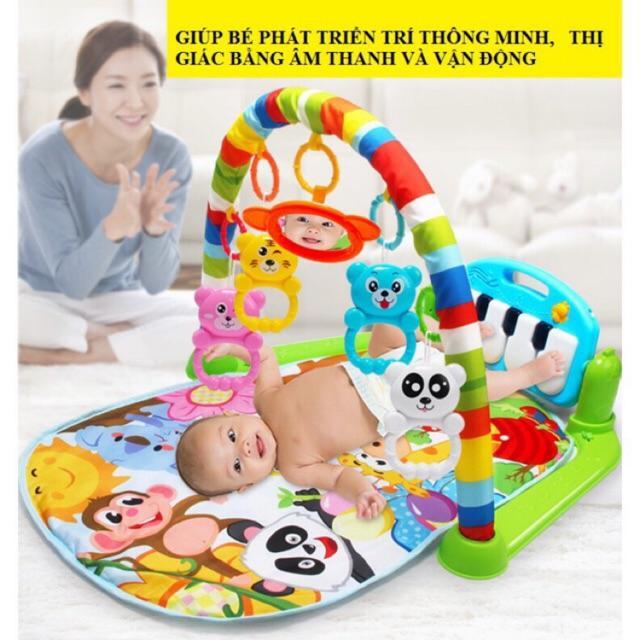 Thảm Nhạc Hình Đàn Piano Chú Khỉ - Hàng Chất Lượng