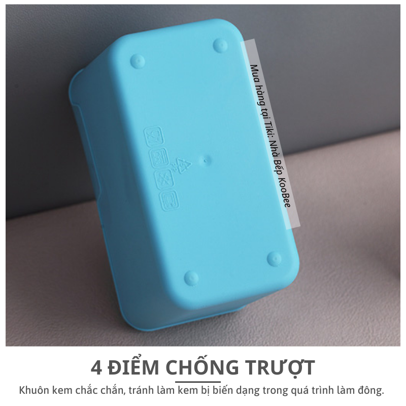 Khuôn kem que 4 ngăn 2 lớp thiết kế hộp đứng tiện lợi - Mẹ thỏa sức sáng tạo, bé cực kỳ thích thú KOOBEE