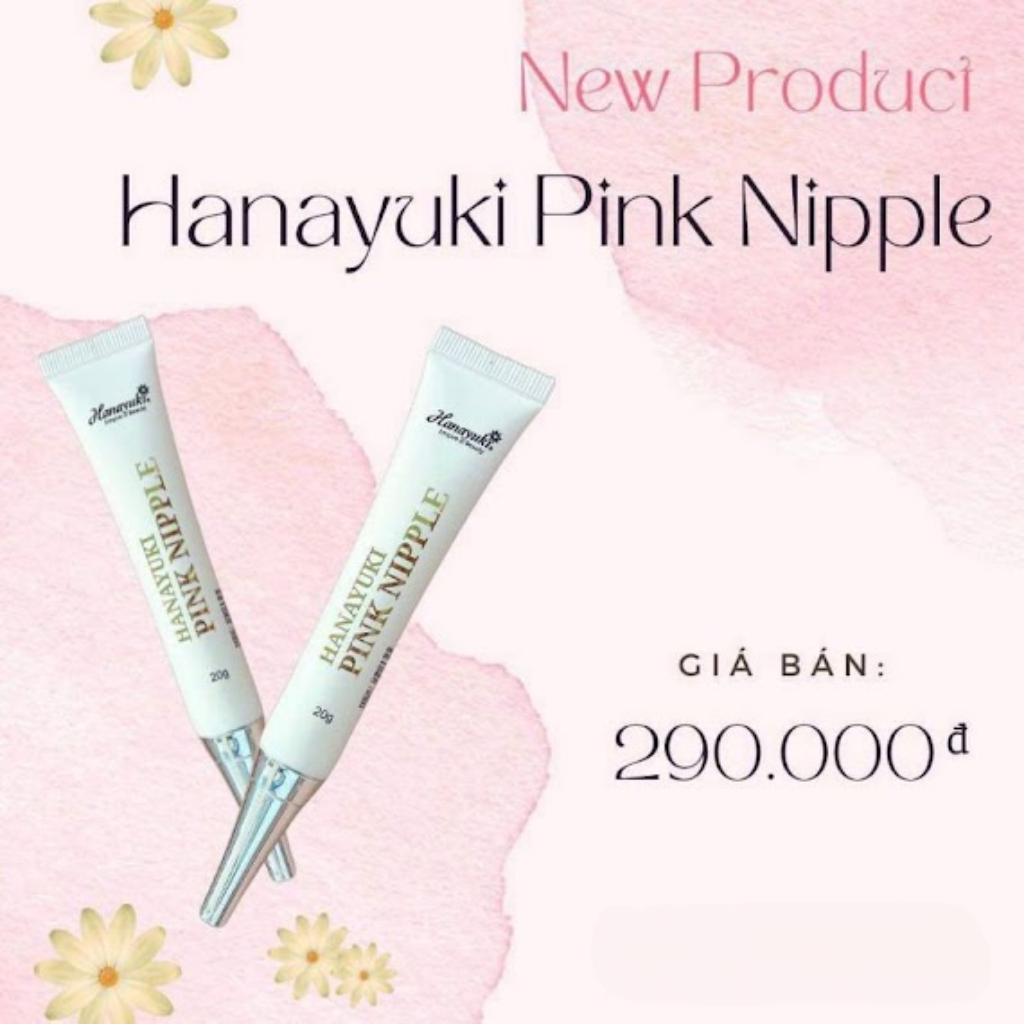 Kem Dưỡng Hồng Nhũ Pink Nipple Hanayuki Chính Hãng Mờ Thâm Dưỡng Trắng Hồng Cấp Tốc 20g