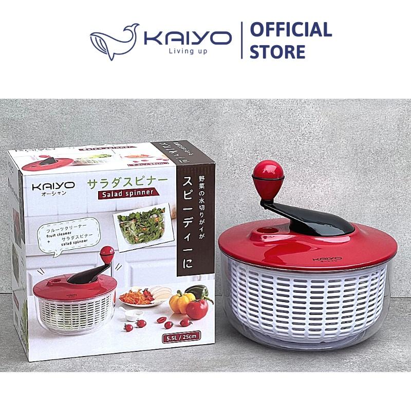 Rổ quay rau Kaiyo 5,5 lít màu đỏ