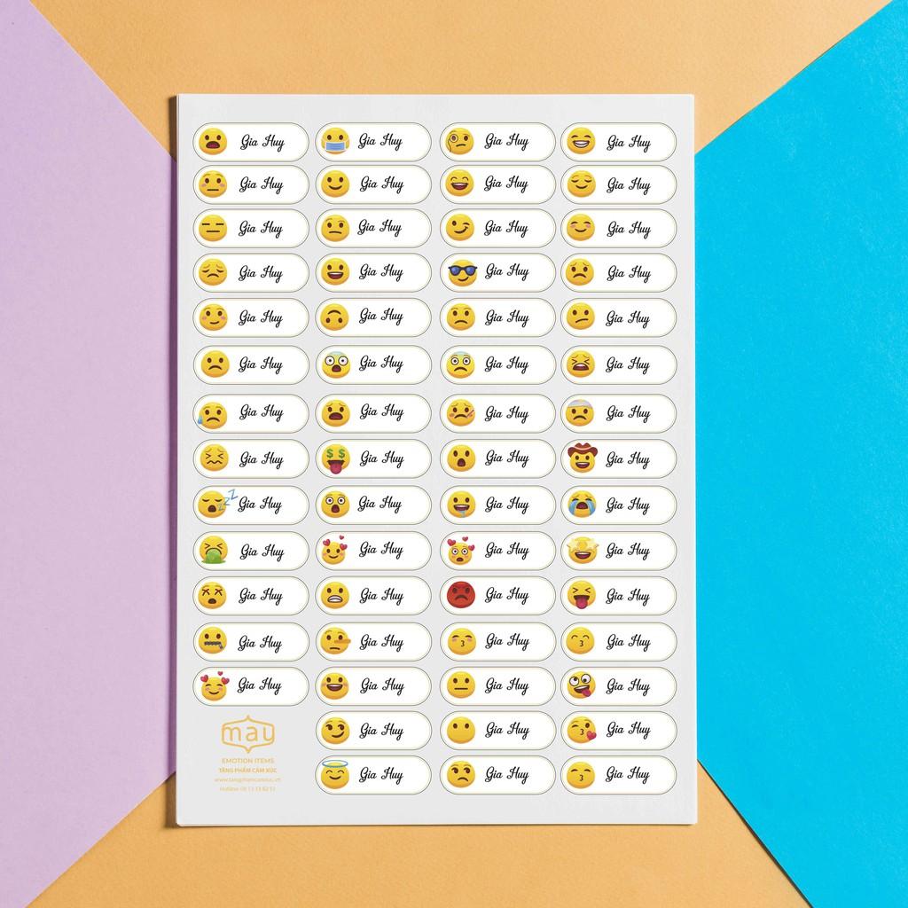 Sticker dán đồ dùng học tập in tên bé 40k có 218 stickers 1*3cm theo yêu cầu