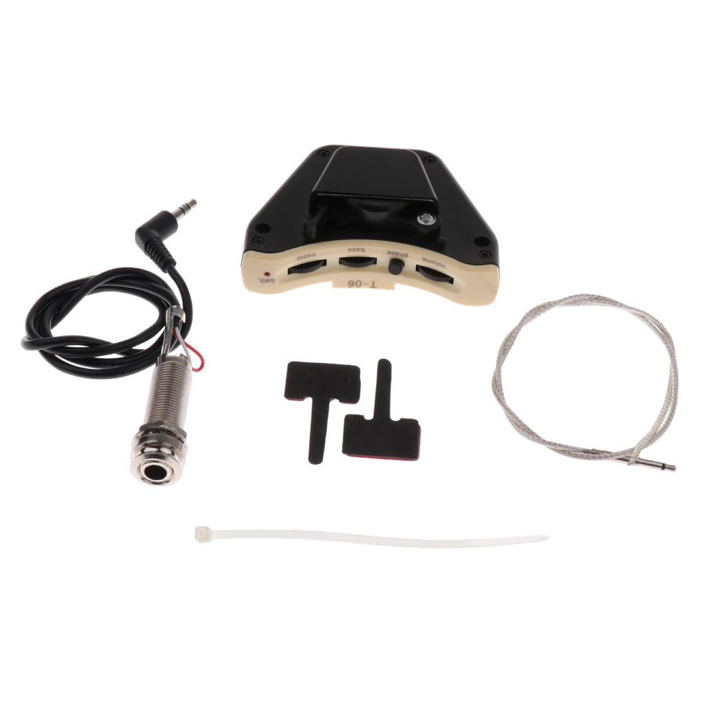 Sunnimix 1 Bộ ABS Lỗ Âm Thanh Guitar Pickup Cho Đàn Acoustic Dân Gian Classcial Đàn Guitar