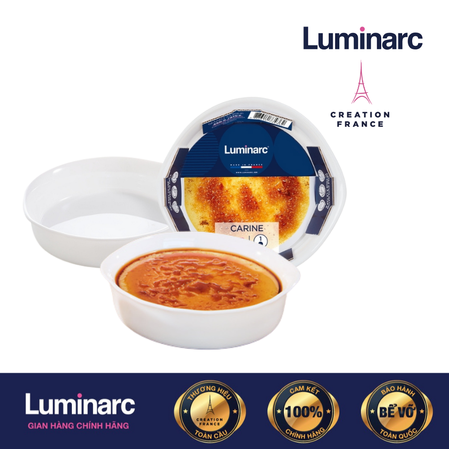 Bộ 3 Khay nướng Thuỷ Tinh Luminarc Smart Cuisine Tròn 14cm- LUKHP0310