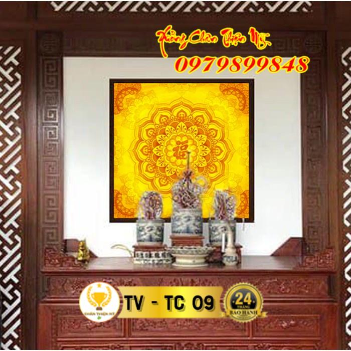 Tranh trúc chỉ in Vuông_TCV09