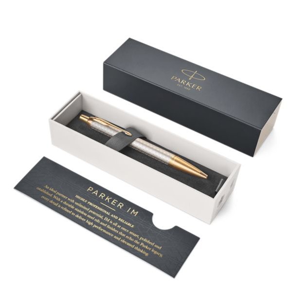 Bút Bi Parker IM Premium D-Warm Silver Gold