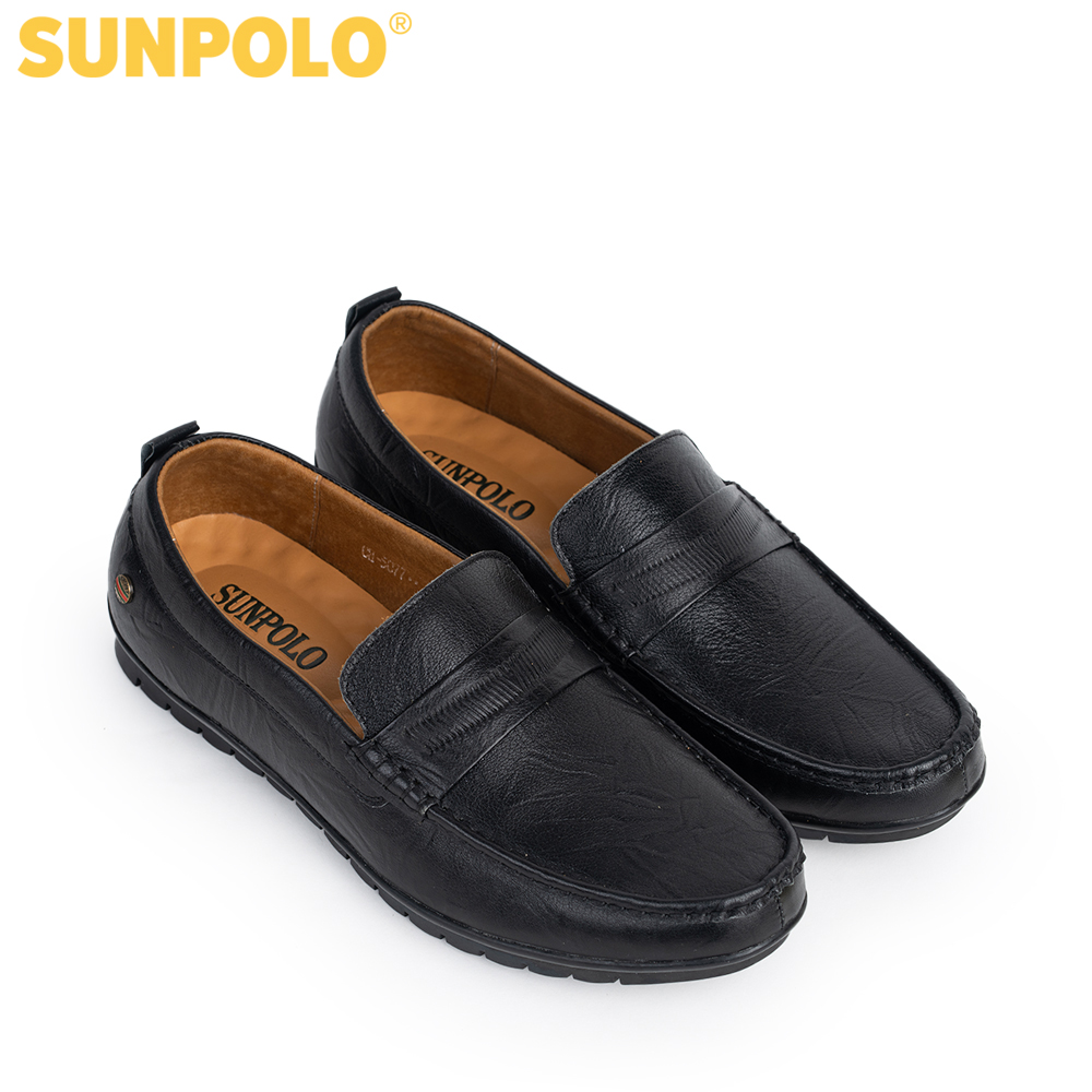 Giày lười nam da bò SUNPOLO CS5077- 2 Phiên bản màu