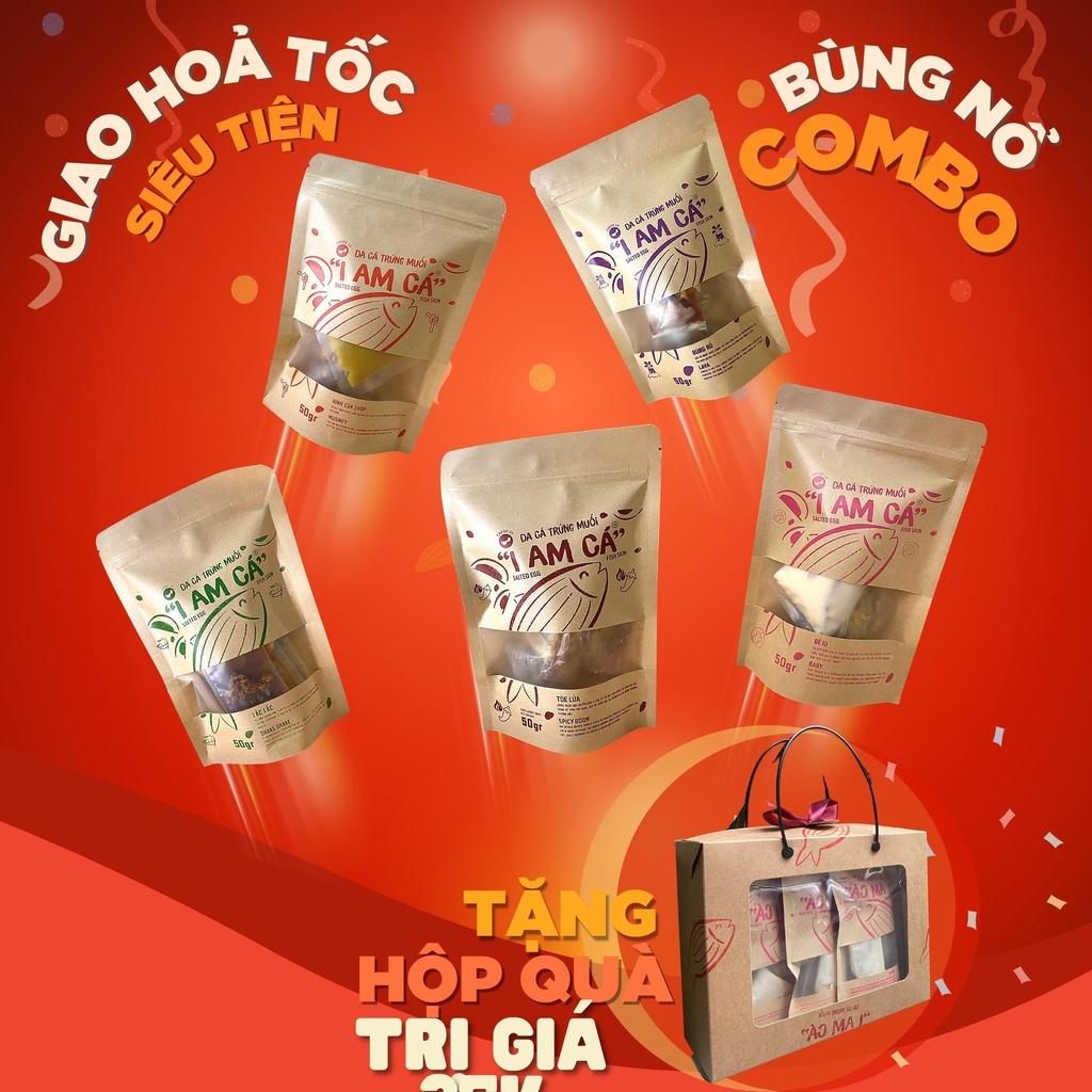 COMBO 5 TÚI CÁ TRỨNG MUỐI 50 GRAM
