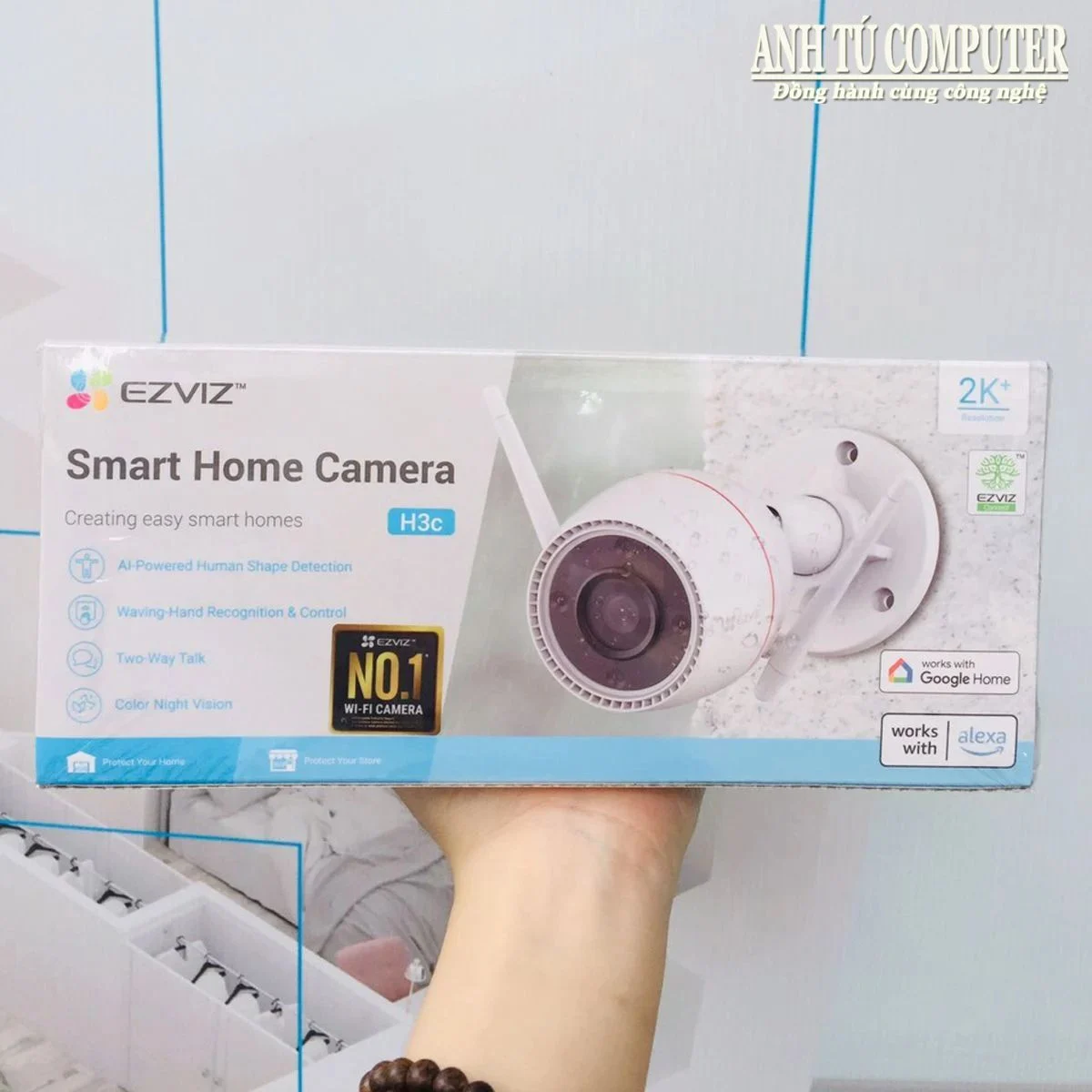 Camera WiFi Colorvu 4mp EZVIZ H3c 2K+ hàng chính hãng