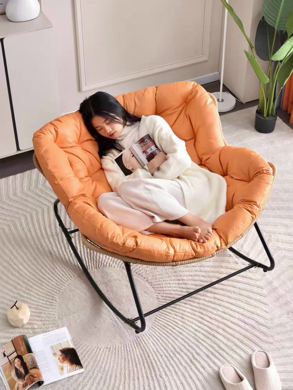 Ghế xích đu Meobeo, ghế sofa thư giãn Tundo để ban công, phòng khách, phòng ngủ tiện lợi thông minh