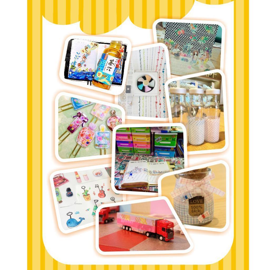 Colorful Decorative Masking Tape Sticky Paper Tape Office Supplies Notebook Embellishments 7Mx1.5cm DIY Scrapbooking Accessory