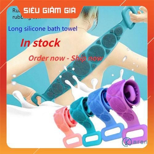 Đai Tắm Cọ Lưng 2 mặt Silicon siêu tiện lợi