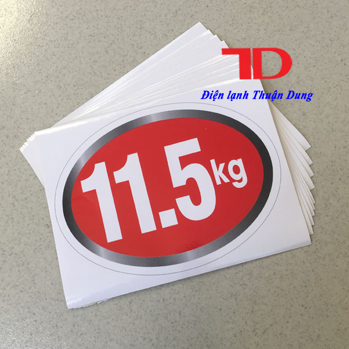 Tem dán trang trí Máy Giặt loại 11.5KG