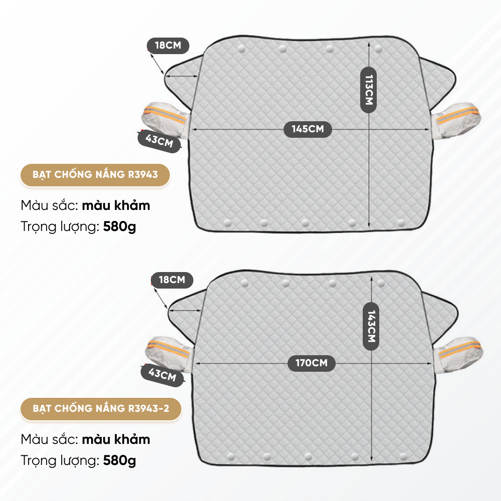 Bạt Che Nắng Kính Lái Xe Hơi Ô Tô 4 Lớp Dày Dặn - Tấm Chắn Nắng Nóng Kính Trước