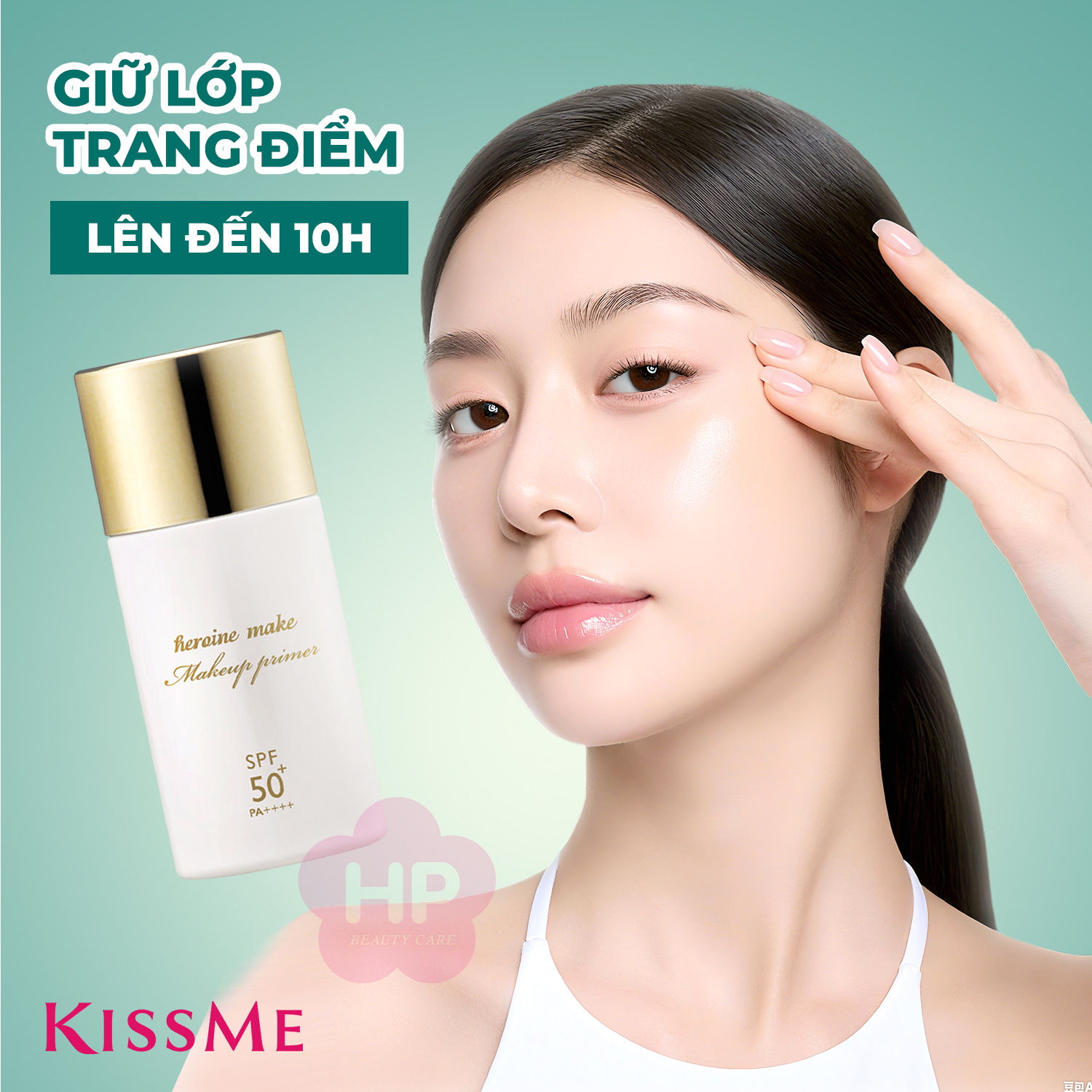 Kem Lót Trang Điểm Giúp Che Khuyết Điểm Và Chống Nắng Da Màu Xanh Nhạt Kissme Heroine Make Blur Lasting Base C #02