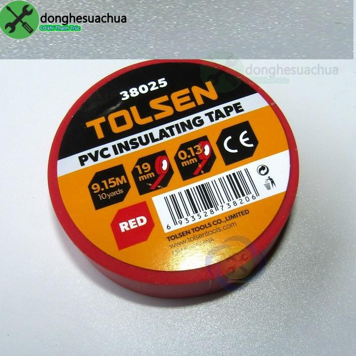 Băng keo điện trắng Tolsen 38024 dài 9.15M dày 0.13mm bảng 19mm