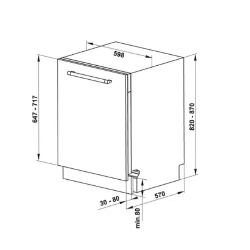 Máy Rửa Chén Âm Tủ HAFELE HDW-FI60D 533.23.320 - Sức chứa 15 bộ đồ ăn - Hàng Chính Hãng