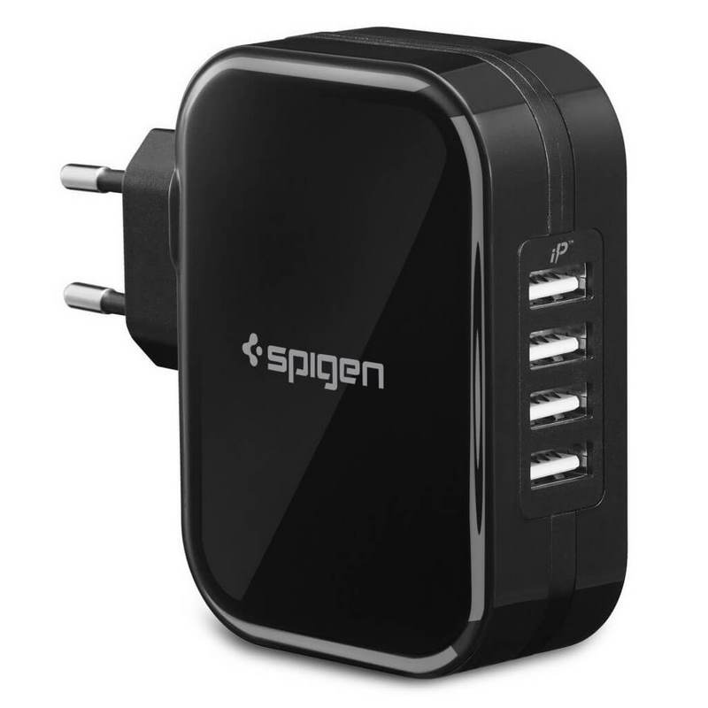 Củ Sạc Spigen Essential F401 4-Port USB Wall Charger - Hàng chính hãng