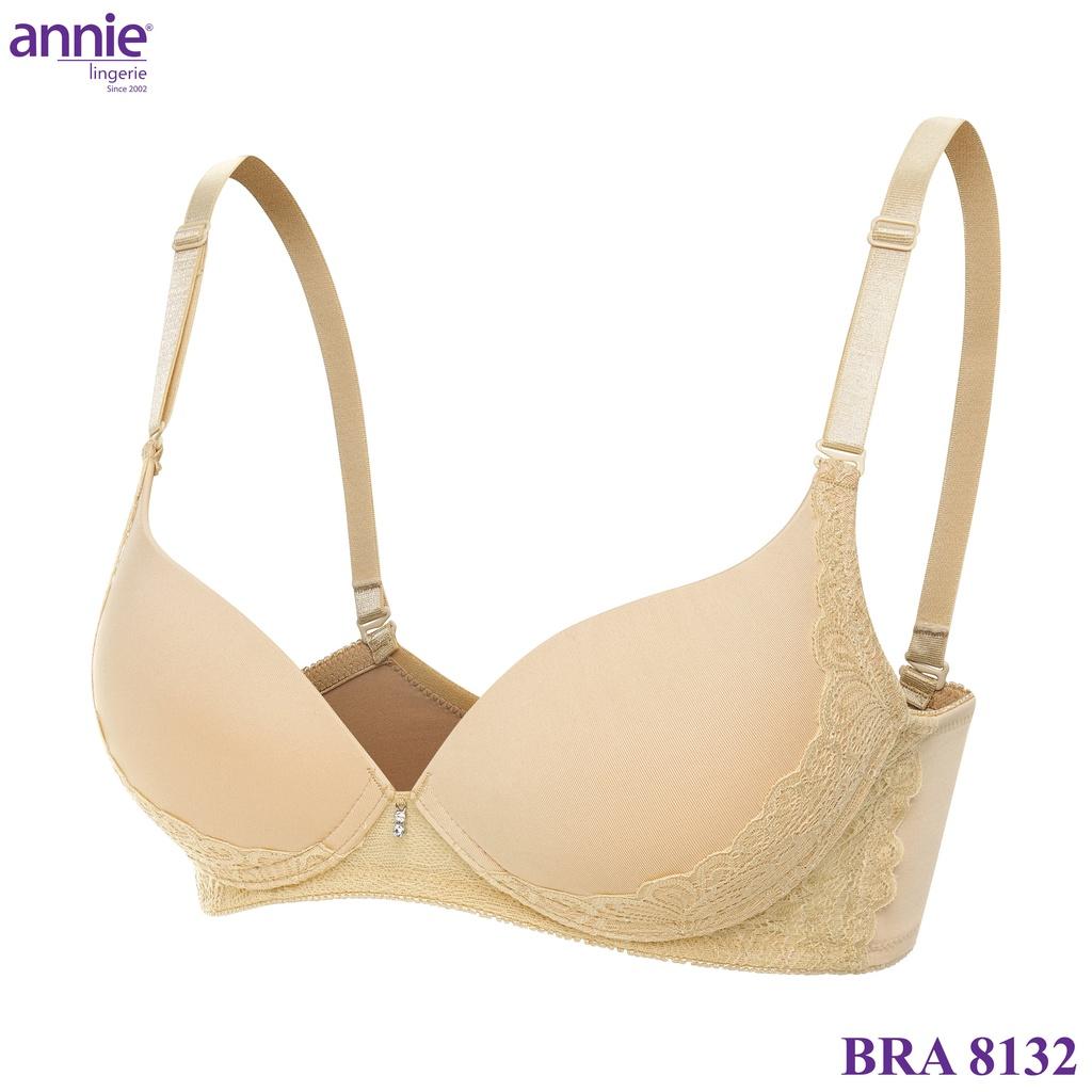 Áo Ngực Trơn không gọng bản to 3 móc tạo dáng lưng thon Cub B annie lingeries Bra 8132 Nâng Ngực Nhẹ Tạo Vẻ Đẹp Tự Nhiên