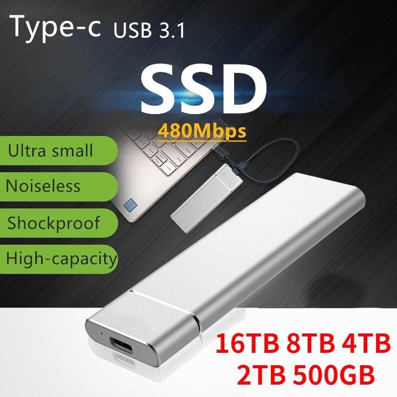 Ổ Cứng Di Động SSD 16TB 8TB USB 3.1 Cho Máy Tính