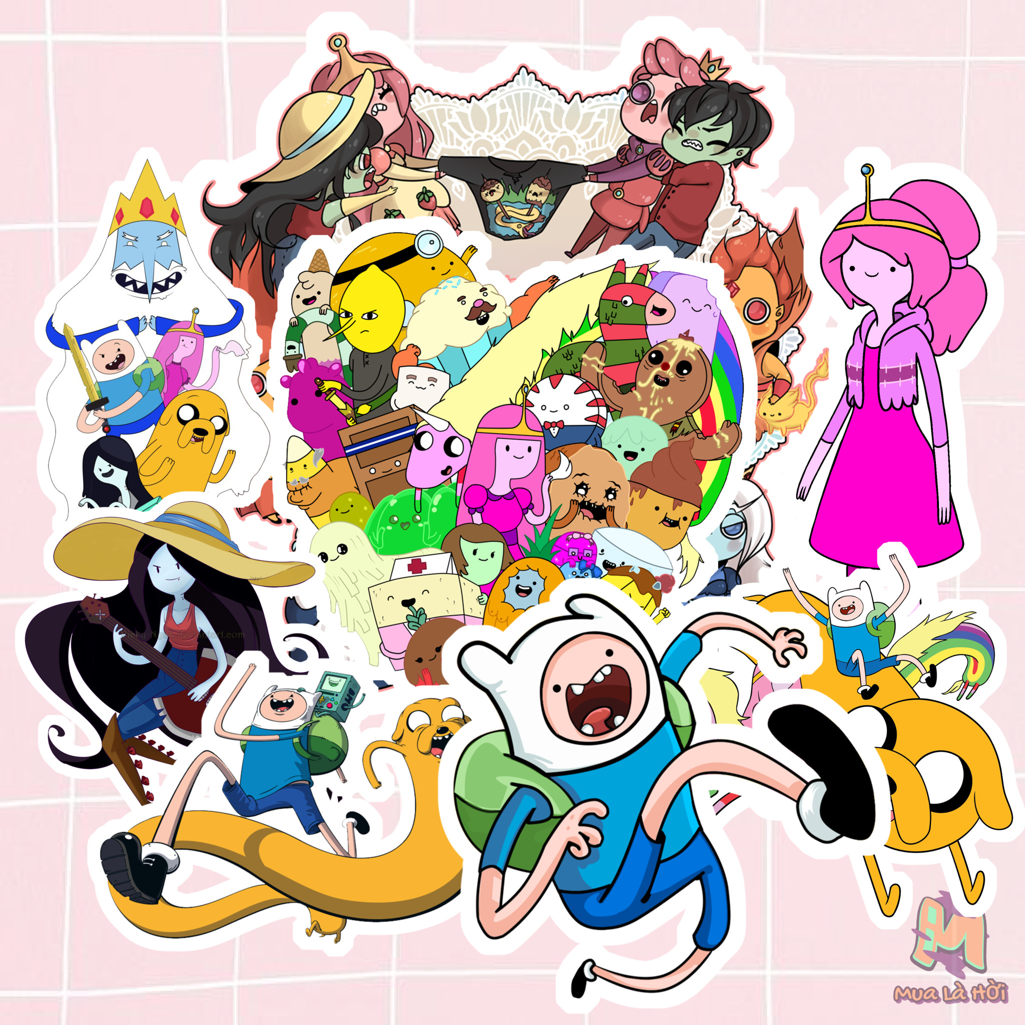 Miếng dán Stickers chủ đề Giờ phiêu lưu