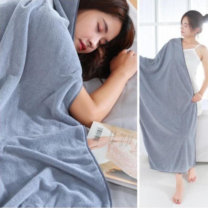 Khăn tắm lông cừu 70x140cm, Khăn tắm Hàn Quốc thấm hút nhanh khô FSHOPP5 s12